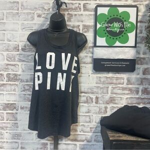 PINK Victoria's Secret Charcoal Love Tank Top small